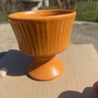 Mcm Floraline By Mccoy Pottery  470 Orange Terracotta Pedestal Planter Usa 1960s