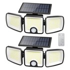 Pack Solar Flood Outdoor Lights With Motion Sensor 3 Modes 2