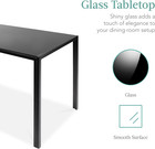 5 Pieza Juego De Mesa De Comedor Cocina C superficie De Vidrio Y 4 Sillas 
