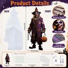 5 4ft Scary Halloween Cardboard Cutout  Lifesize Clown Standee Prop