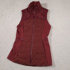 Lululemon Vest Women s 4 Red Down For It All Vest Grey Goose Down Puffer Zip