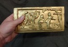 Antique Old Vintage Asian Chinese Hand Carved Wooden Panel Wood Carving 