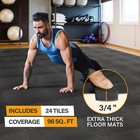 24 Tiles Puzzle Exercise Mat 3 4   Thick Interlocking Foam Floor Mat 96 Sq  Ft
