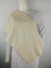 Authentic Chanel Wrap Stole Shawl 60  Wool 40  Acrylic Champagne Gold Used