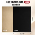 Biaungdo 6 Pcs Self Adhesive Felt Sheets  Black 8 Inches X 12 Inches 