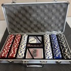 Wsop World Series Of Poker Chip Set 300 Pcs W heavy Metal Case - Used 2 Decks