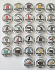 Lot Of 50 Us States Beer Bottle Caps Complete Set  crimped  Used 