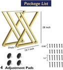 Metal Industrial Gold Dining Modern Table Legs 28 Inch Desk Legs Base Cast Iron