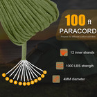 Outdoor Paracord Rope 1000lb 12 Strand Stronger Than 550 Parachute Cord Army Gre