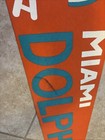 Vintage Miami Dolphins Pennant 30  Orange   Teal Felt Nfl Football Banner Flag