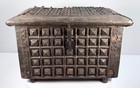 Antique Indian Brass-clad Hardwood Lidded Box   Circa Late 19th Century