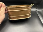 Vintage Copper   Brass Oval Planter Tub With Handles Rustic Farmhouse Decor