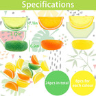 24pcs Artificial Lemon Blocks realistic Fake Lemon Lime Wedge Block Fruit Decor 