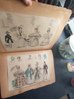 40  Antique Vintage French Magazine Fashion Plates 1800   s Color