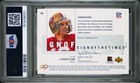 2001 Sp Authentic Sign Of The Times Joe Montana On Card Auto Psa 8 Pop 5 Hof