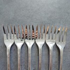 Christofle Perles 12pcs Silverplate Flatware Cake Fork Coffee Spoon Excellent
