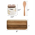 2 Pack Ceramic Sugar Bowl With Lids And Spoons  Salt And Sugar Container  