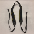 Oem Nikon Digital Slr Camera Shoulder Neck Strap Black Yellow Logo Universal