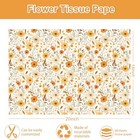  60 Sheets Fall Tissue Papers Vintage Wildflower Wrapping Paper Watercolor 