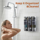 Shampoo And Conditioner Dispenser shower Soap Dispenser 3 Chamber No Drill