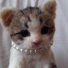 Wool Felt Cat Plush Toy Real Cat Handmade Art Doll Artist Japan Jp