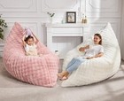 3 In 1 Bean Bag Chair Giant Bean Bag Chairs For Adults With Large Eider White