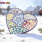 200g Iridescent Glass Mosaic Tiles - Bulk Broken Pieces For Diy Art Projects