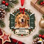 Personalized Pet Photo Christmas Acrylic Ornament 2026  Custom Dog Portrait 2d K