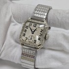 Vintage Hamilton Cushion Deco Watch 17 Jewel Grade 987 14k Gold Filled Usa Rare