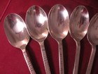 Set Of 8 Hampton Silversmiths Azur Oval Soup Spoons Stainless Steel 8 