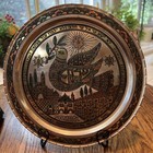 Vintage Jerusalem Shalom Plate 8 5 Inches- Handmade -mesika G    Sons  - Israel