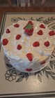 Large 1980s Ceramic 2pc Strawberry Shortcake Pedestal Cake Plate W  Dome Lid