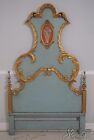 67589  Pair Venetian Style Paint Decorated Twin Bed Headboards