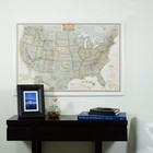 Craig Frames Wayfarer  Executive United States Push Pin Travel Map