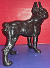 Antique Boston Terrier French Bulldog Door Stop - Black-hubley National Foundry 