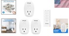 Indoor Remote Control Outlet Plug Wireless Light Switches 100ft Range 15a