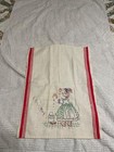 Girl Washing Window Friday Dow Towel Of The Week With Red Stripped Edge  Cute  