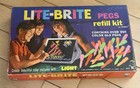 Rare Vintage 1968 New Lite Brite Refill Pegs 350 Pieces Complete Nos Hasbro Kit