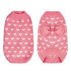 Dxhycc Knitted Dog Sweater Heart Pattern Warm Soft Pet Clothes For Small Cats  