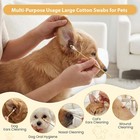 100pcs 6  Dog Ear Swabs With Bamboo Handle For Pet Cleaning Dog Ear Cleaner Tool