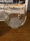 2 National Airlines Cocktail Glasses Sun King Logo   Pack Of  Cocktail Napkins