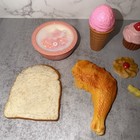 Vintage Play Food 80s Mtc Fisher Price Hasbro Chicken Cereal Ice Cream Cookies