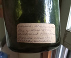 1840s Crude Olive Green Blackglass Cylinder Liquor Bottle Dug In Biloxi miss