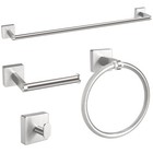 Brushed Nickel Bathroom Hardware Set - 24  Towel Holder   Accessories  Modern De