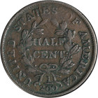 1804 Draped Bust Half Cent  crosslet 4  Stems  Nice Vf C-1 R 3 Nice Eye Appeal