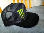 Monster Energy Black Flat Brim Trucker Hat Off-road Sports Baseball Cap