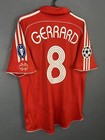 Men s Fc Liverpool 2006 2007 Gerrard  8 Uefa Soccer Football Shirt Jersey Size M
