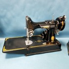 Vtg Singer 221 Featherweight Sewing Machine Tested Works Restored orig Box