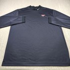 Virginia Tech Hokies Shirt Men Xl Nike Golf Tour Performance Mock Neck Black Vt