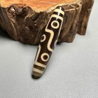 Rare Tibetan Old Oily Agate Dzi 9 Eyes Bead Amulet Pendant 58mm T0923